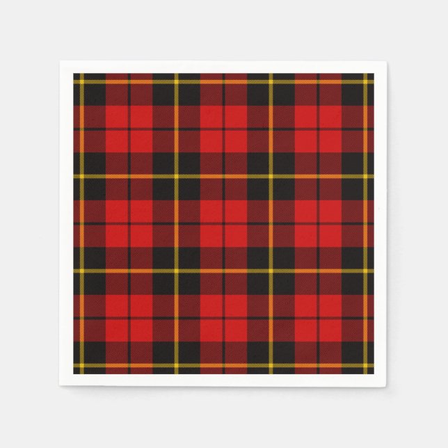 Serviettes Jetables Clan Wallace Tartan (Devant)