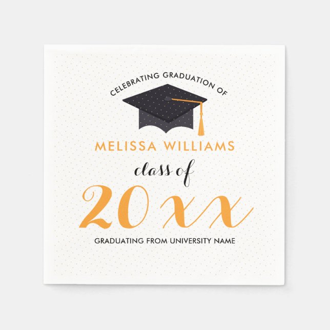 Serviettes Jetables Classe De Graduation Moderne De 2017 (Devant)