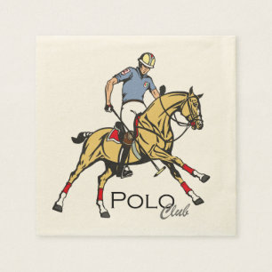 Serviettes Jetables club de sport équestre de polo