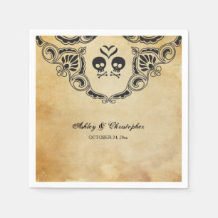 Serviettes Jetables Cocktail Mariage Halloween Napkin - Gothique