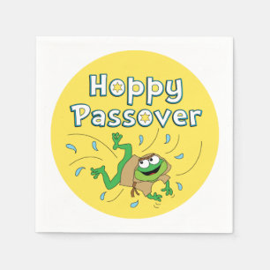 Serviettes Jetables Cocktail Pâque Napkins "Hoppy Passover"