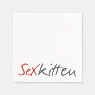 Serviettes Jetables Cocktail Sex Kitten Napkin