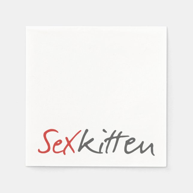 Serviettes Jetables Cocktail Sex Kitten Napkin (Devant)