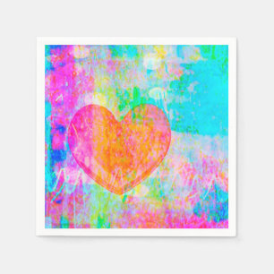 Serviettes Jetables Coeur Boho