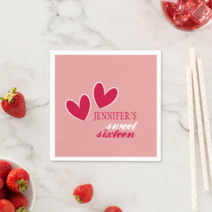 Serviettes Jetables Coeurs heureux