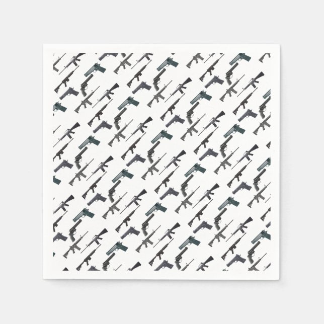 Serviettes Jetables Collage d'armes (Devant)