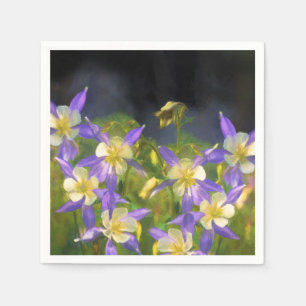 Serviettes Jetables Colorado Blue Columbine Peinture - Art original