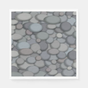 Serviettes Jetables Colorée River Rock Pebbles Art