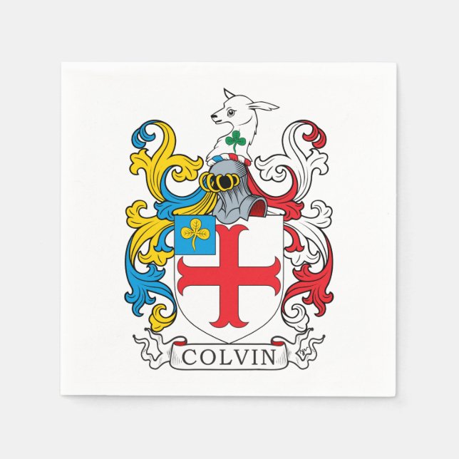 Serviettes Jetables Colvin Family Crest (Devant)