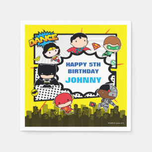 Serviettes Jetables Comics DC Justice League - Anniversaire de Chibi