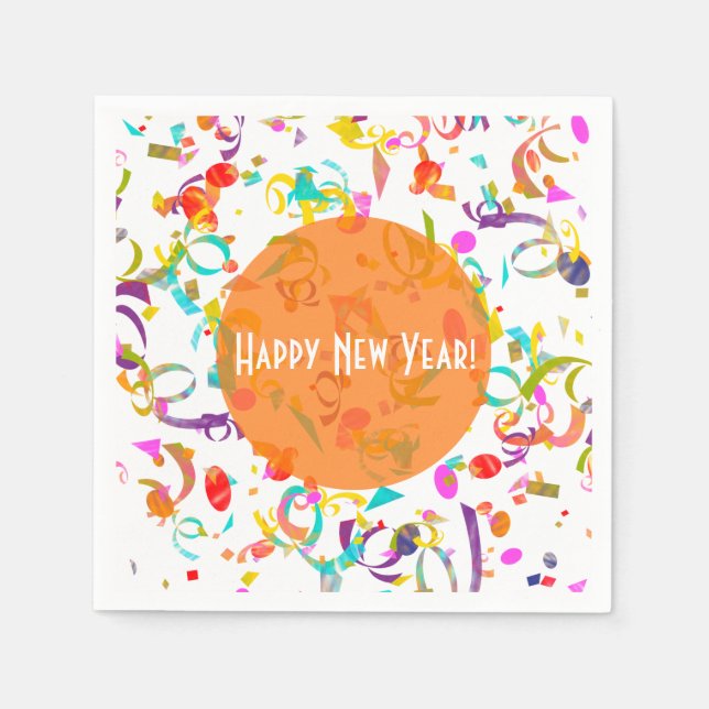 Serviettes Jetables Confetti Toss Coloré (Devant)