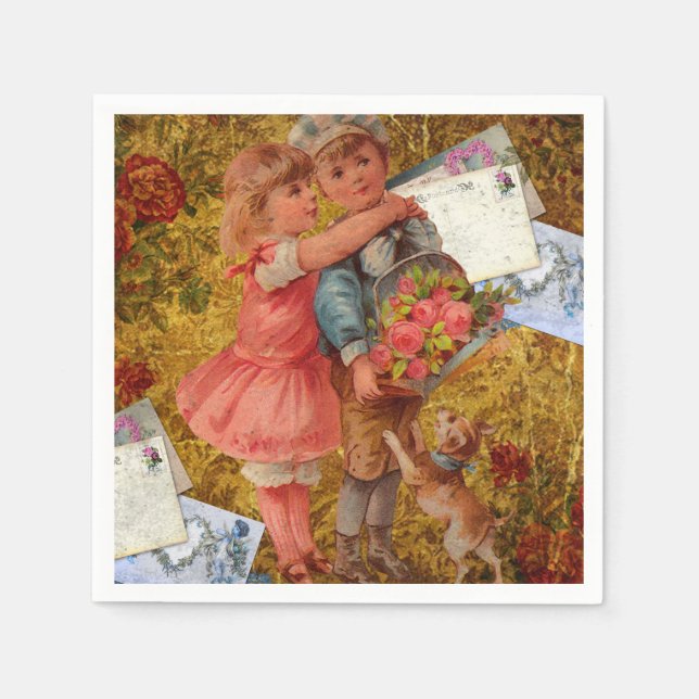 Serviettes Jetables Conservation vintage (Devant)