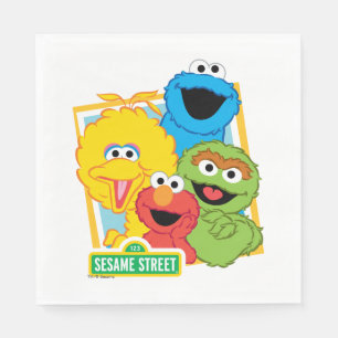 Serviettes Jetables Copains de Sesame Street