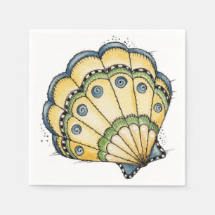 Serviettes Jetables Coquillage - Papier