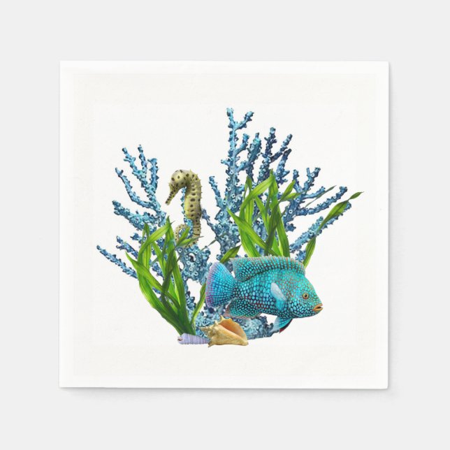Serviettes Jetables Corail Reef (Devant)