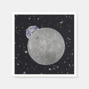 Serviettes Jetables Côté sombre ou lointain de la lune Ciel étoilé