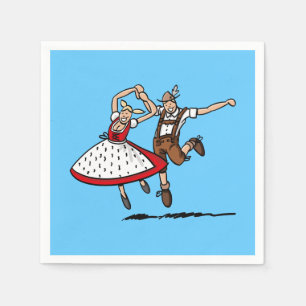 Serviettes Jetables Couples de danse heureux d'Oktoberfest