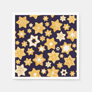 Serviettes Jetables Couronne de biscuits de Noël avec Arrière - plan b