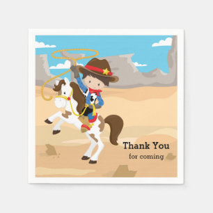 Serviettes Jetables Cowboy