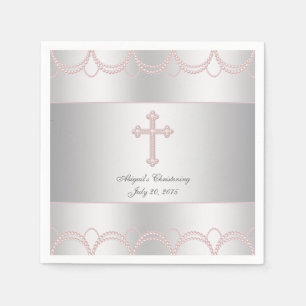 Serviettes Jetables Croix rose