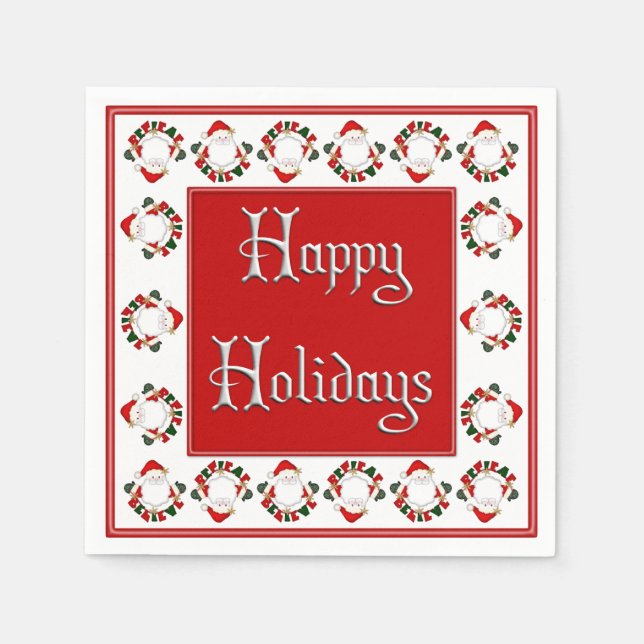 Serviettes Jetables Croyez en Père Noël Style 2-Paper Napkins (Devant)