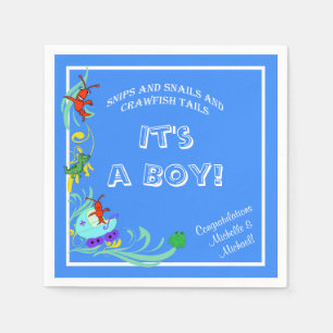 Serviettes Jetables Cute Crawfish Cajun Baby Boy