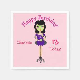 Serviettes Jetables Cute Fun Girly Pamper Spa Party Thème pour les fi