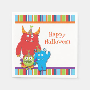 Serviettes Jetables Cute Little Monsters Anniversaire de fête Napkins