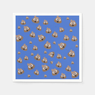 Serviettes Jetables Cute Poop Emoji Motif