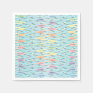 Serviettes Jetables Cute Zigzag Pastel Arc-en-ciel serviettes colorées