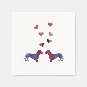 Serviettes Jetables Dachshunds