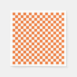 Serviettes Jetables Damier orange