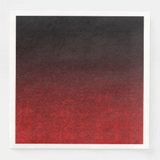 Serviettes Jetables Dégradé de Parties scintillant rouge et noire