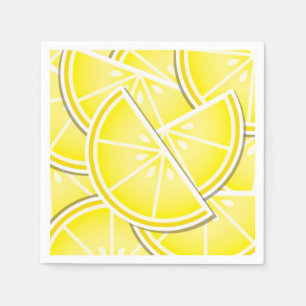 Serviettes Jetables Des coins de citron funky !
