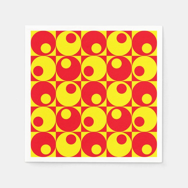 Serviettes Jetables Design de style rétro (Devant)