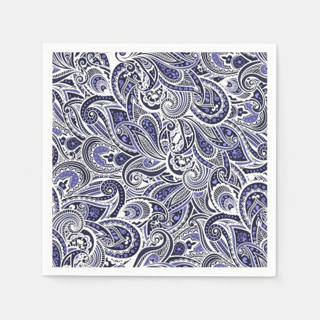 Serviettes Jetables Design motif bleu pâle (Devant)
