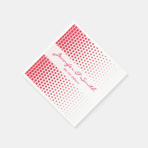 Serviettes Jetables Désir Polka Dot Moderne Blanc