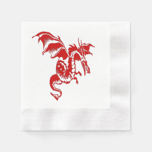 Serviettes Jetables Dragon rouge