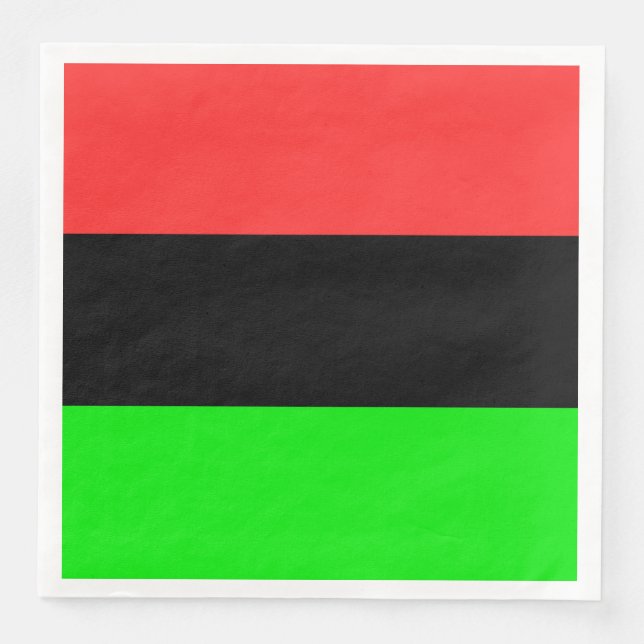Serviettes Jetables Drapeau africain (Devant)