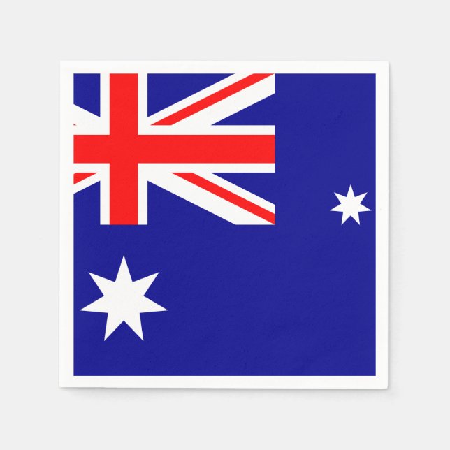 Serviettes Jetables Drapeau Australie (Devant)