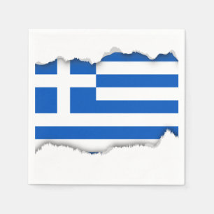 Serviettes Jetables Drapeau de la Grèce