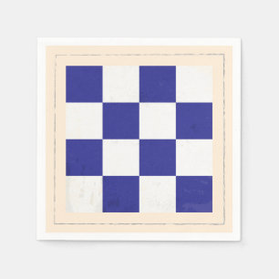 Serviettes Jetables Drapeau de signal nautique de la lettre "N"