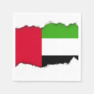 Serviettes Jetables Drapeau des EAU Emirats Arabes Unis