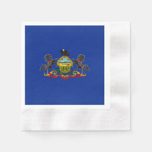 Serviettes Jetables Drapeau d'État de Pennsylvanie