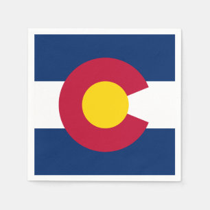 Serviettes Jetables Drapeau d'état du Colorado