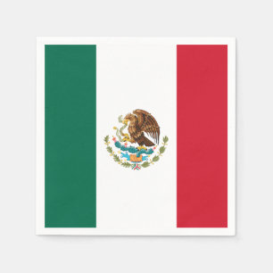 Serviettes Jetables Drapeau du Mexique