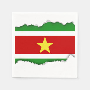 Serviettes Jetables Drapeau du Suriname
