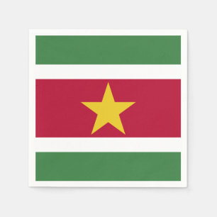 Serviettes Jetables Drapeau du Suriname