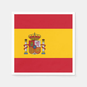 Serviettes Jetables Drapeau Espagne