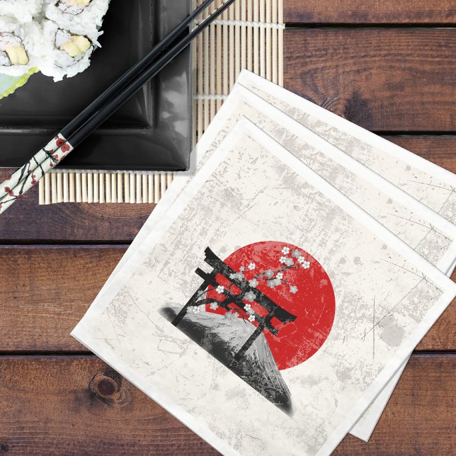 Serviettes Jetables Drapeau et symboles du Japon ID153 (Créateur téléchargé)